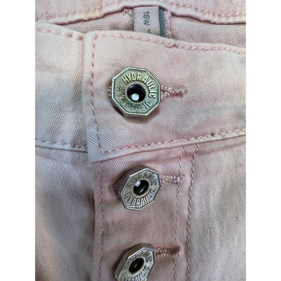 Hydraulic Womens Nolita Slim Straight Crop Jeans 18W Cotton/Spandex Pink - Picture 8 of 12